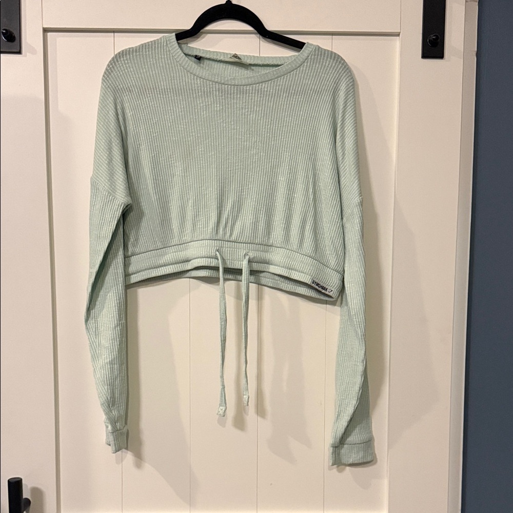 Gymshark Light Green Ribbed Crop Top
